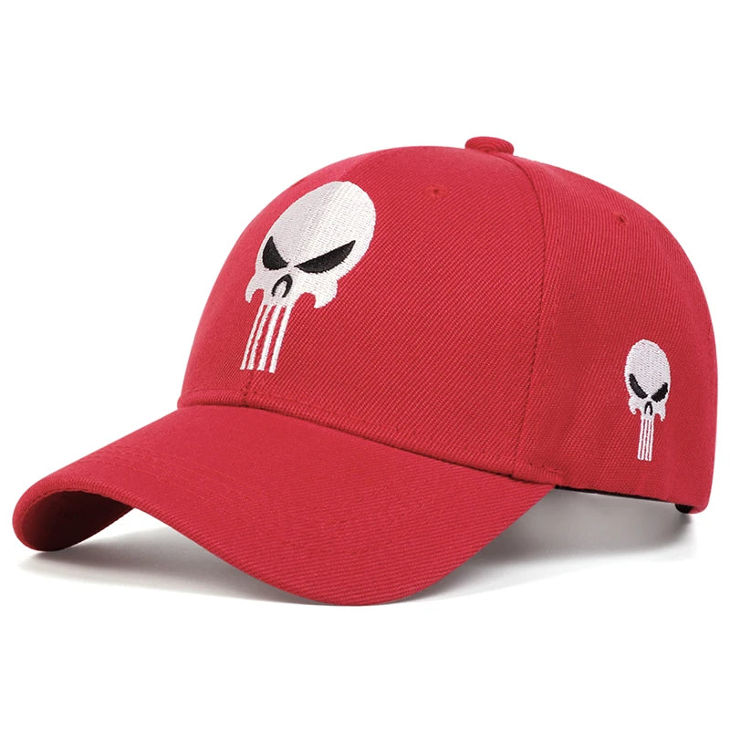 Skull Head Embroidery Baseball Caps Spring Autumn Outdoor Adjustable Casual Hats Sunscreen Hat