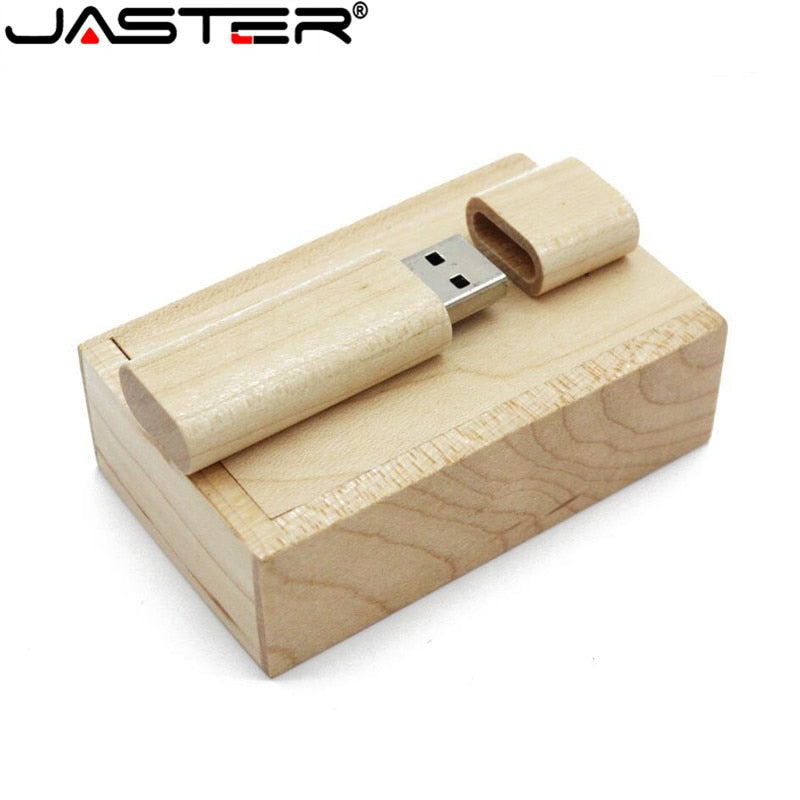 Wooden + Box USB FlashDrive Pen Driver Pendrive 4GB 16GB 32GB 64GB 128GB Memory Creativo Personal LOGO