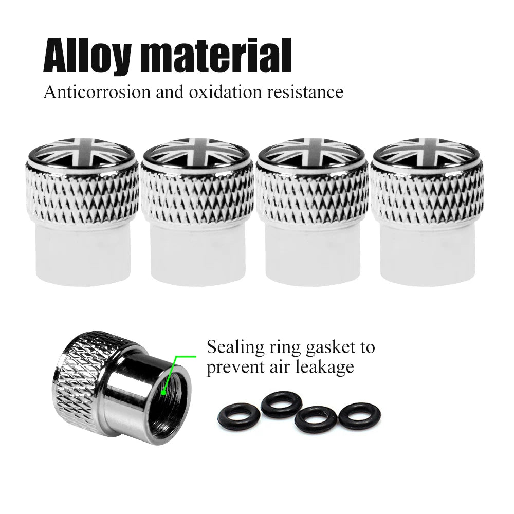 Tire Valve Caps Universal Fits All Cars Trucks SUV Bike Bicycle Motorcycle Car Aluminum Alloy Tyre Valve Dust Covers