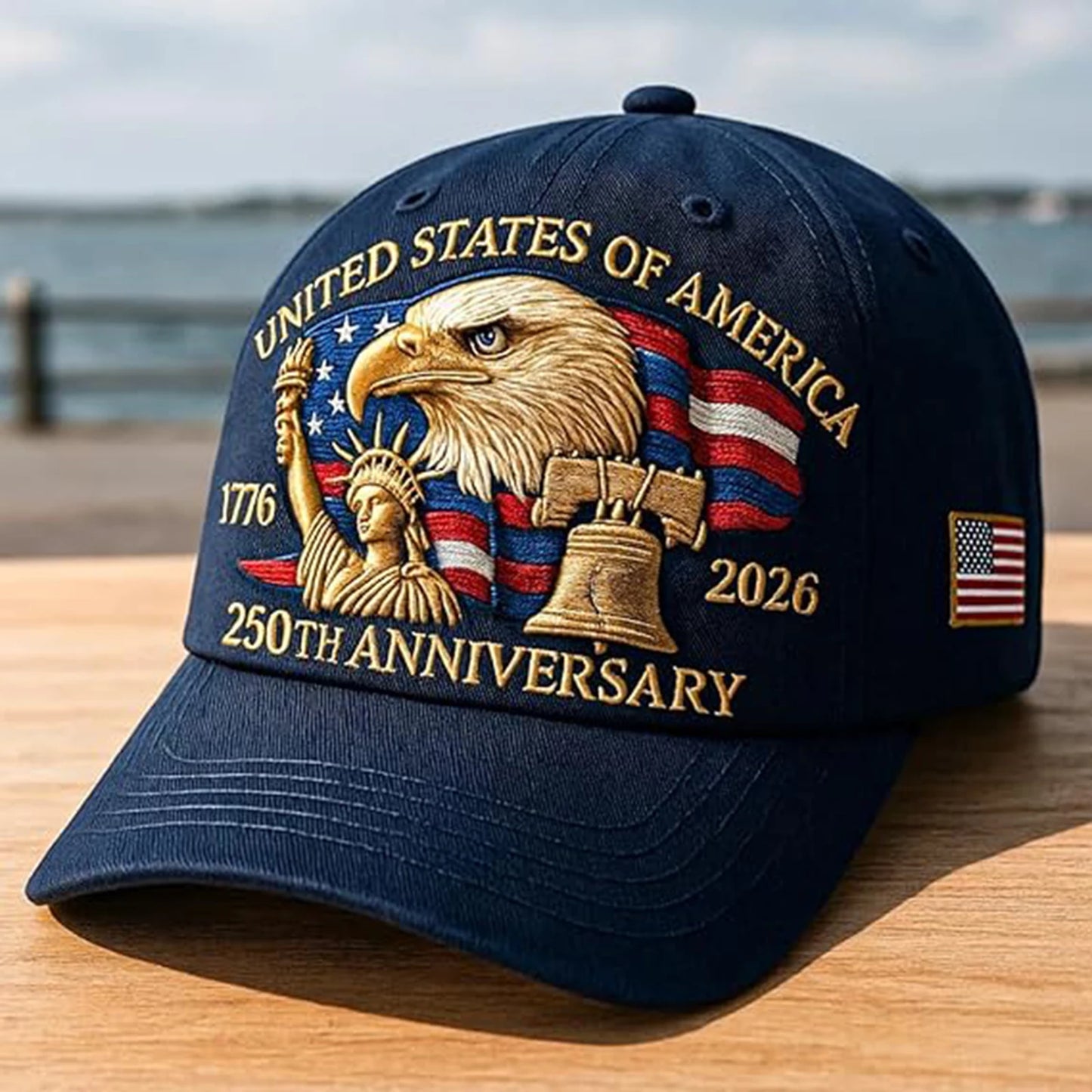 US 250th Anniversary Cap Adjustable Retro Washed Patriotic Cap US 250th Anniversary Tribute Hat Patriotic Baseball Cap for Men and Women