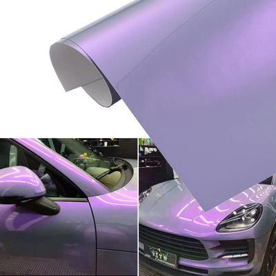 Vinyl Wrap Grey to Purple Adhesive Car Body Film Sticker Decal Sheet Air Bubble Release DIY (Grey to Purple)