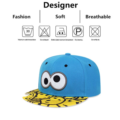 Eye PIZZA Embroidery Hip-hop Hats Spring and Autumn Outdoor Adjustable Casual Baseball Caps Sunscreen Hat