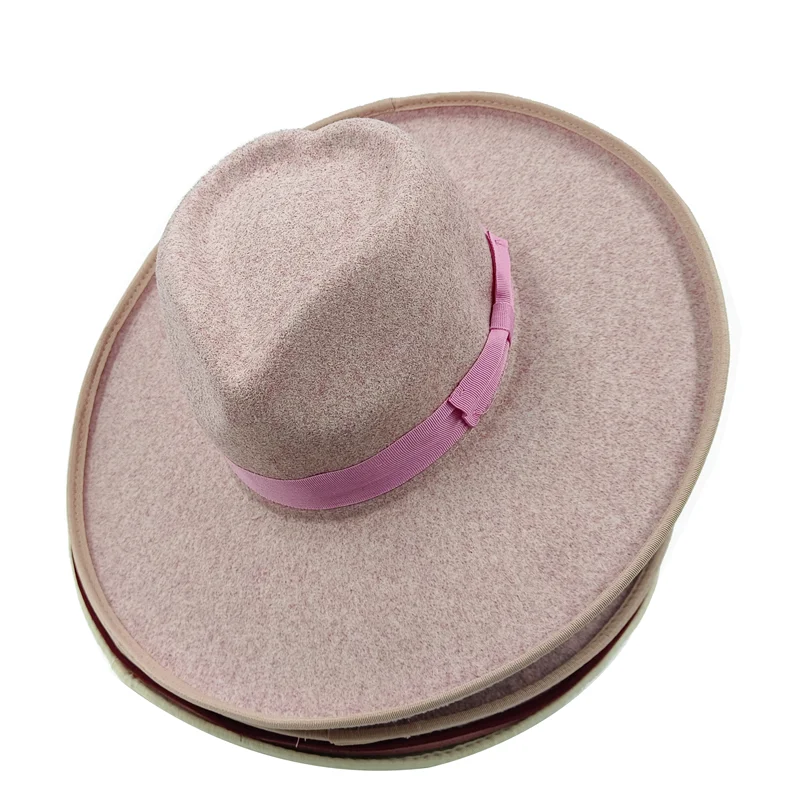 Love top fedora new peach bridge edge fedora big size monochrome new neutral fedora brim big size jazz hat winter