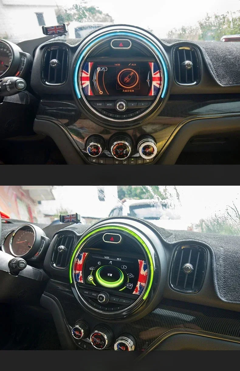 Car Navigation Screen Sticker Car Decals Decoration Accessories 2Pcs/Set For Mini Cooper F54 Clubman F55 F56 F57 F60 Countryman