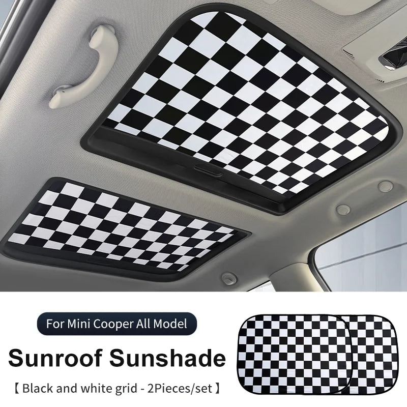 Car Sunroof Sunshade Cover For Mini Cooper F56 F60 F55 R56 R60 F65 F66 Sunscreen Protector UV Heat Isolate Foldable Accessories
