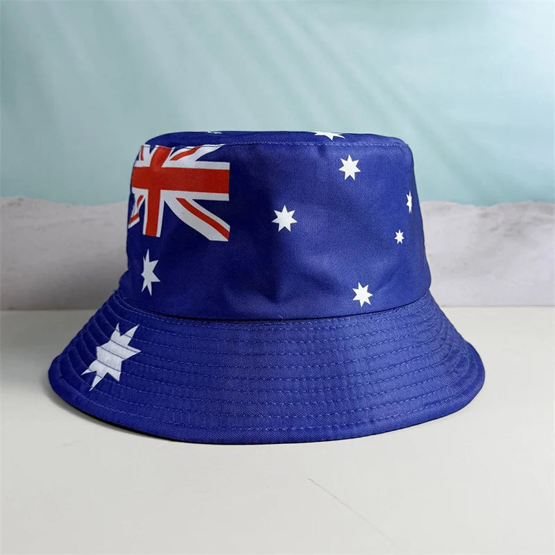 Countries National Flag Bucket Hat Men Women Football Fan Party Football Cup Reversible Sun Hat Soccer Fans
