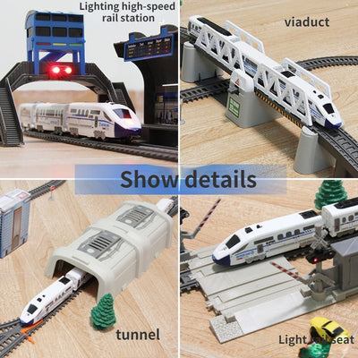 Model Railway Track Harmony Rail Toy Car  Assemble DIY Set Children Christmas Gift Toy for Boy