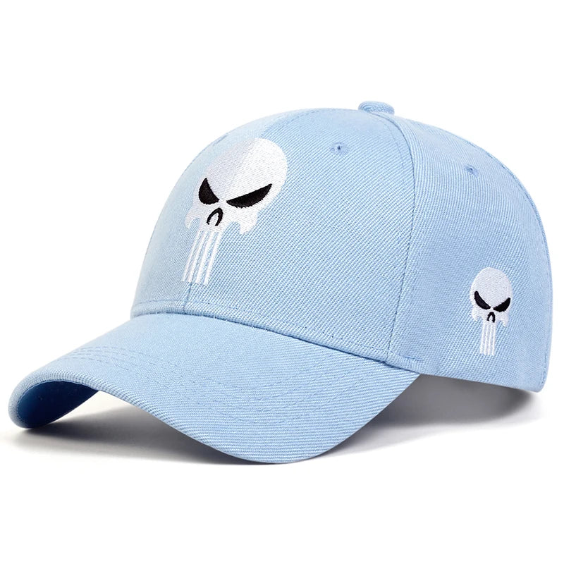 Skull Head Embroidery Baseball Caps Spring Autumn Outdoor Adjustable Casual Hats Sunscreen Hat