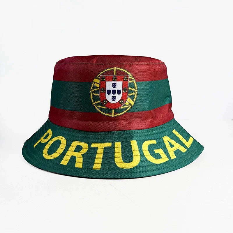 Countries National Flag Bucket Hat Men Women Football Fan Party Football Cup Reversible Sun Hat Soccer Fans