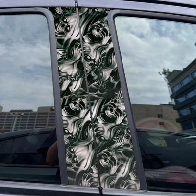 Car Exterior Stickers DIY Wrapping Skull Print Sticker Auto Body Decoration Self Adhesive Vinyl Wrap Film for Car Accessories