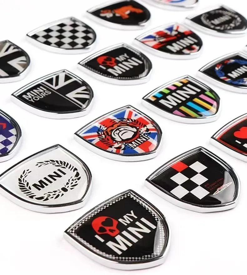 3D Adhesive Drop Process Metal Body Stickers For Mini Cooper R56 F55 Countryman Car Decals Cover Body Badge Stickers Emblem