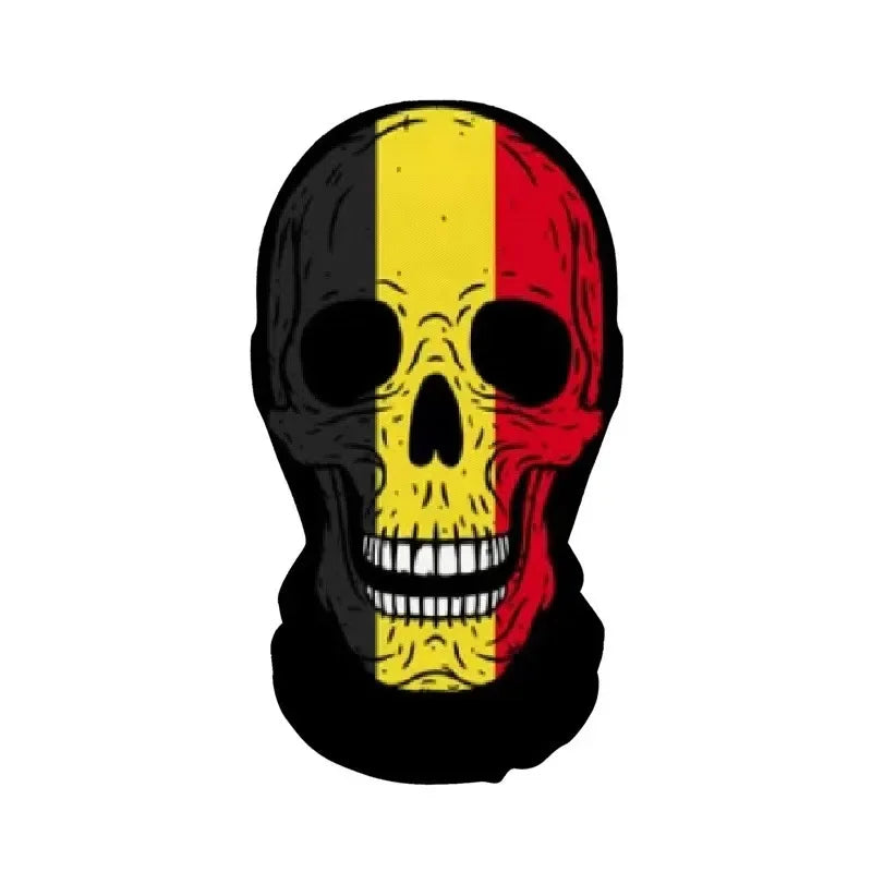 Halloween Skeleton Mesh Hood Mask | Elastic Breathable | Scary Party Cosplay Face Cover