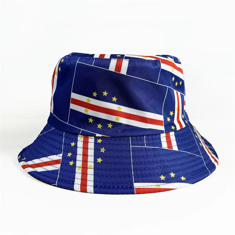 Countries National Flag Bucket Hat Men Women Football Fan Party Football Cup Reversible Sun Hat Soccer Fans