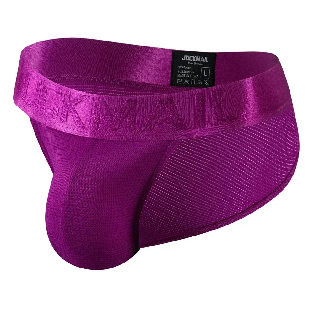 Sexy Man's Underwear Briefs Underpants Nylon Mesh Quick Dry Men's Briefs Bikini Slip Men's Tanga Briefs Nylon SPANDEX