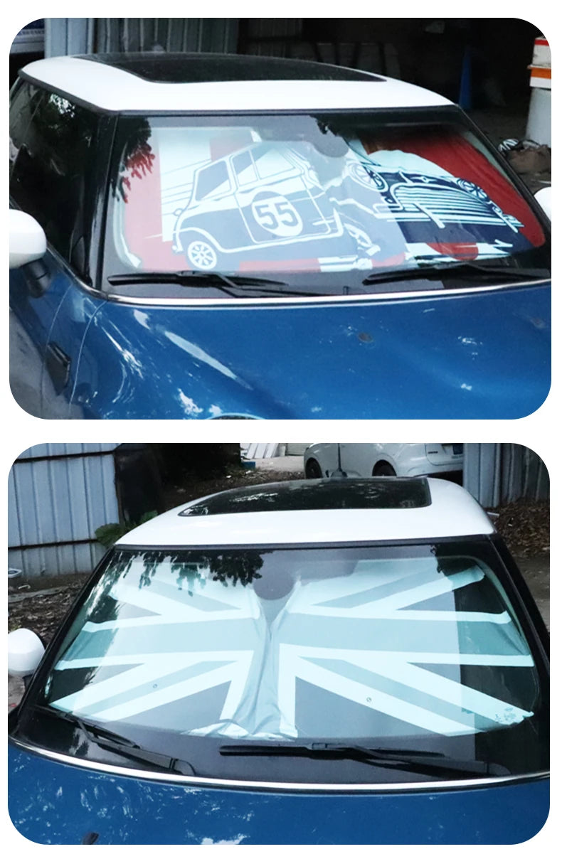 Car Windshield Sunshade Cover Blocks UV Ray Reflector For Mini Cooper One R50 R56 R60 F55 F56 R58 R59
