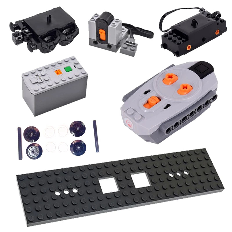 Train Track Building Blocks For MOC Power Functions Parts Motor Battery Box Infrared Speed Remote Control Receiver for Legoeds