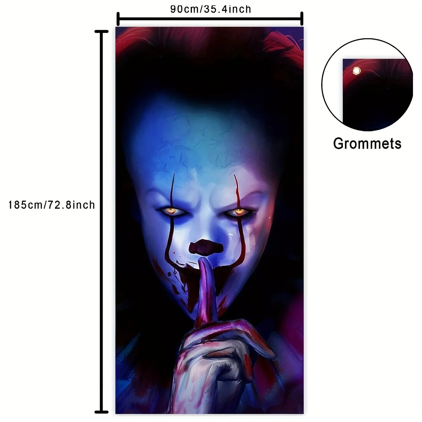 Halloween banner is decorated, served as a prank or treated to a creepy creepy IT themed background