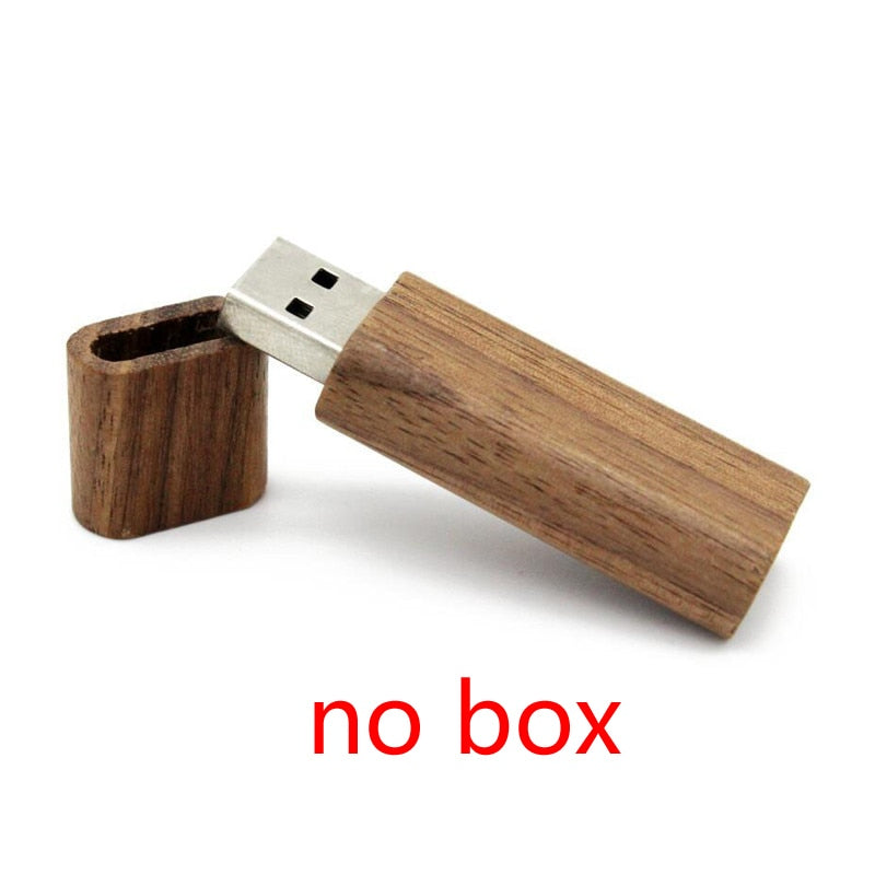 Wooden + Box USB FlashDrive Pen Driver Pendrive 4GB 16GB 32GB 64GB 128GB Memory Creativo Personal LOGO