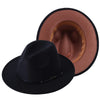 Patchwork Fedora Hat for Women Winter Hat with Belt Buckle Men's Hat Wide Brim Classic Party Church Jazz Top Cap Chapeau Femme