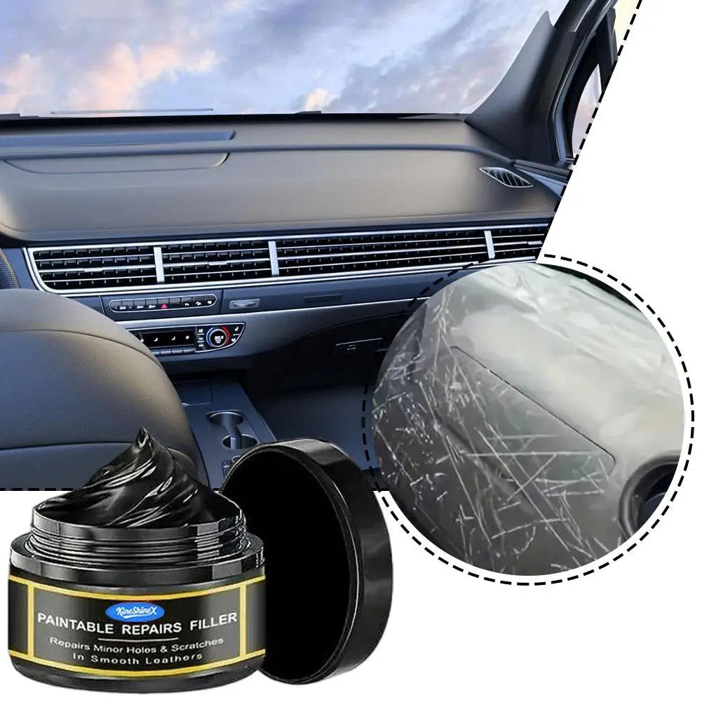 Car Interior Restorer Wax Glossy Surface Repair Agent for Scratched Plastic Leather Filling Paste Car Maintenance Essent