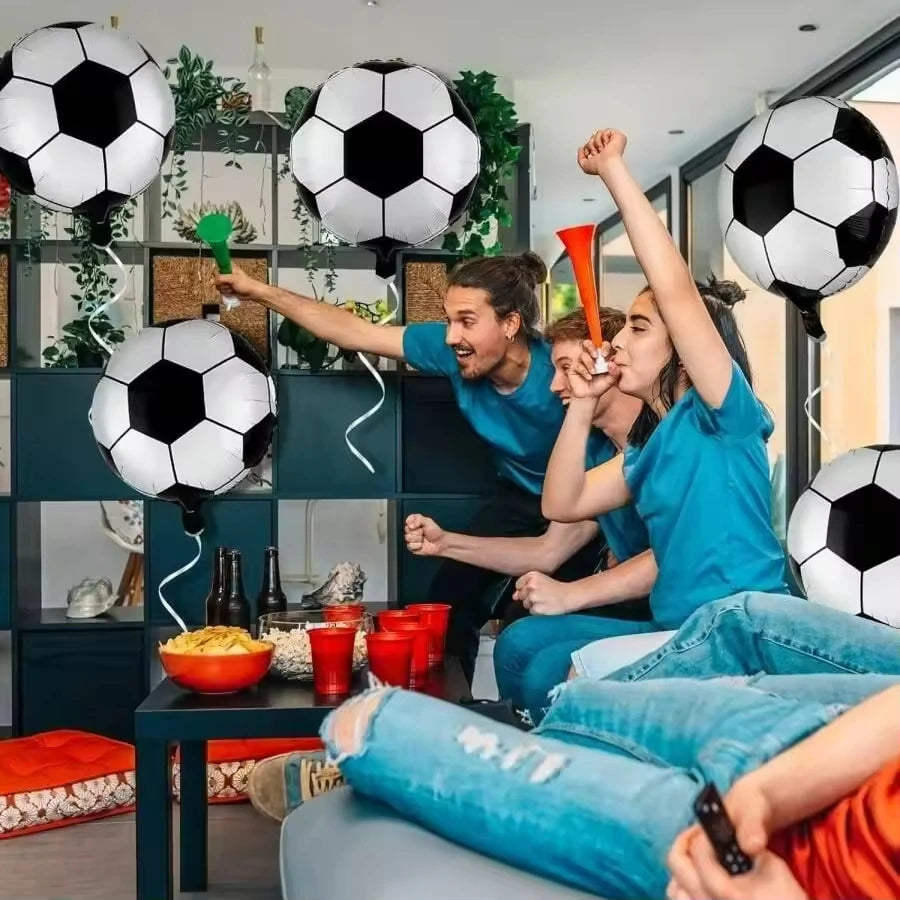 18 inches Soccer Balloons Soccer Themed Party Decor Soccer Ball Balloon For Birthday Sports Graduation Party Decoration