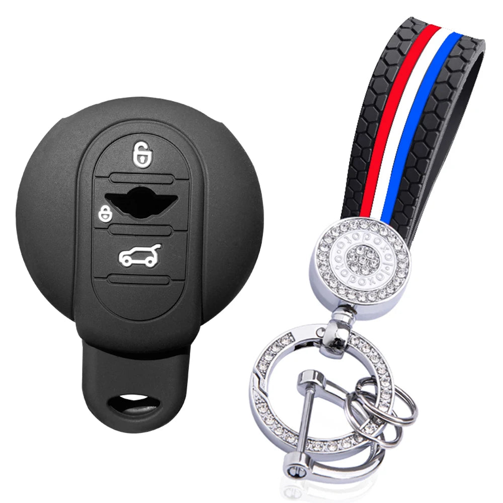 Car Remote Key Case Cover For MINI Cooper F54 F55 F56 F60 One D S JCW Clubman Countryman KeyChain Protecter Holder