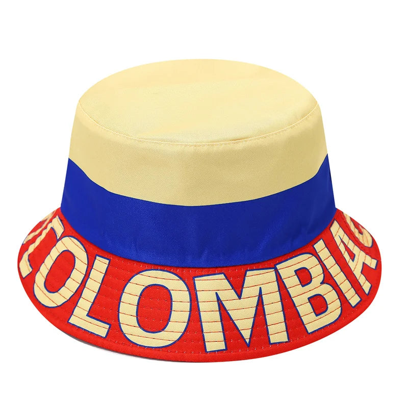 Countries National Flag Bucket Hat Men Women Football Fan Party Football Cup Reversible Sun Hat Soccer Fans