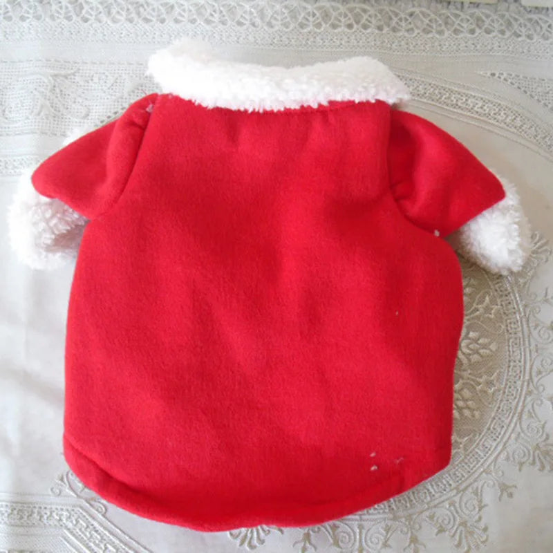 Christmas Clothes Winter Warm Costumes Funny Santa Claus Dressing Up Jackets Kitten Dog Cat Xmas New Year Party Outfits Gift