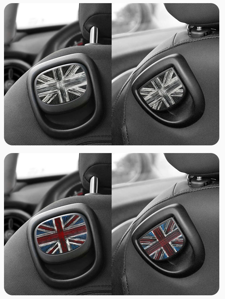 Car Rear Seat Back Handle Decal Cover Protective Sticker For Mini Cooper R56 R55 F56 F57 Interior Decorative Accessories