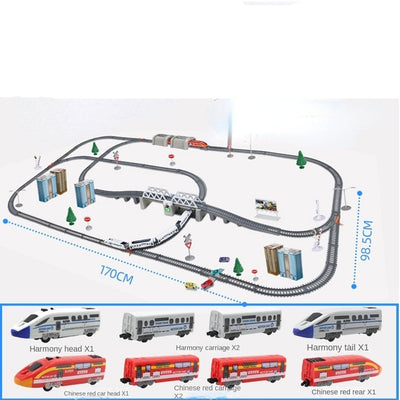 Model Railway Track Harmony Rail Toy Car  Assemble DIY Set Children Christmas Gift Toy for Boy