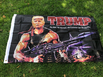 Trump Flag 90X150cm Creative Trump Gun Pattern American Hanging Flag President USA Polyester Printed Banner