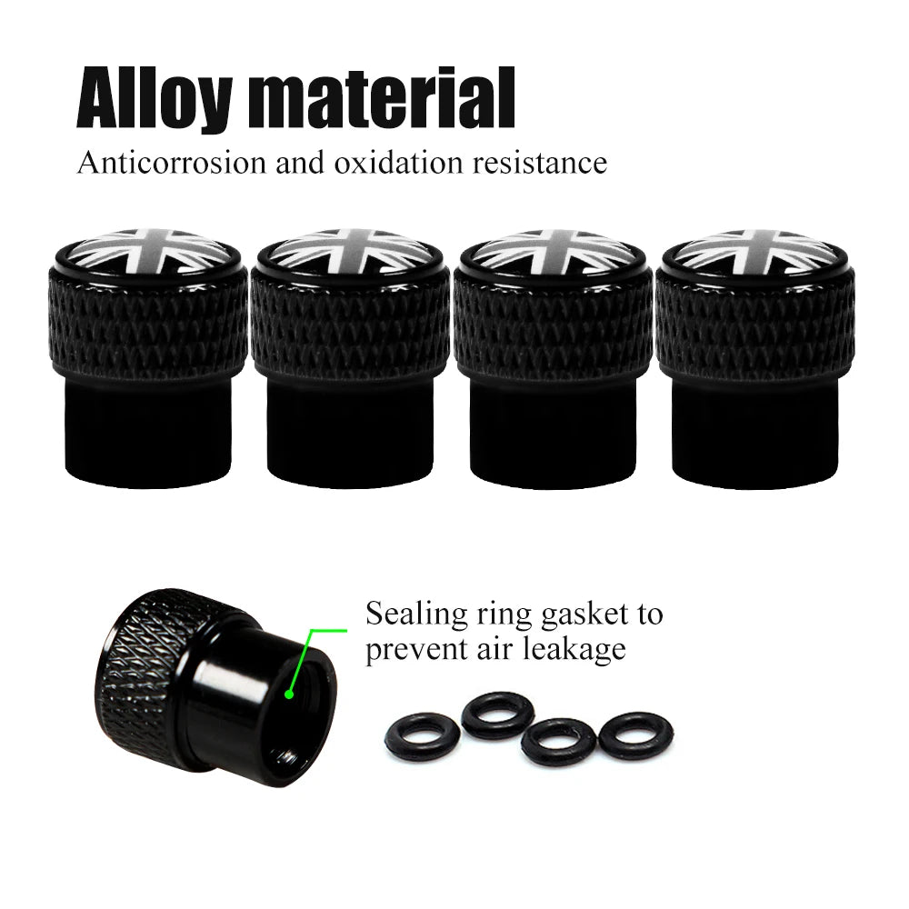 Tire Valve Caps Universal Fits All Cars Trucks SUV Bike Bicycle Motorcycle Car Aluminum Alloy Tyre Valve Dust Covers