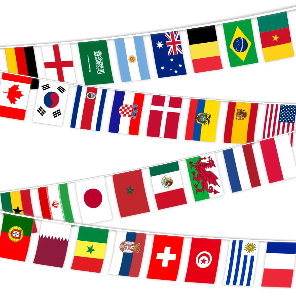 FLAG 100/200 Countries National Flag14x21cm 20x30cm String Flag Countries Around The World Nations Flag For Party decor