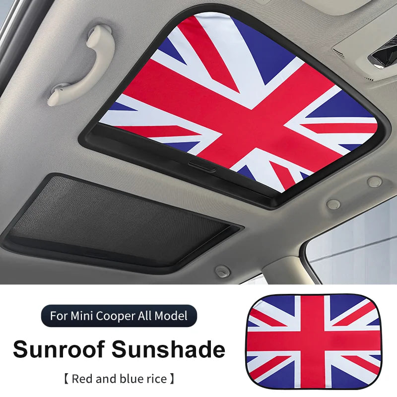 Car Sunroof Sunshade Cover For Mini Cooper F56 F60 F55 R56 R60 F65 F66 Sunscreen Protector UV Heat Isolate Foldable Accessories