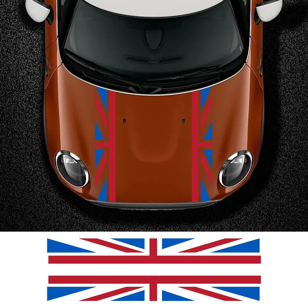 Car Hood Stickers Auto Bonnet UK Flag Decal Decal For Mini Cooper