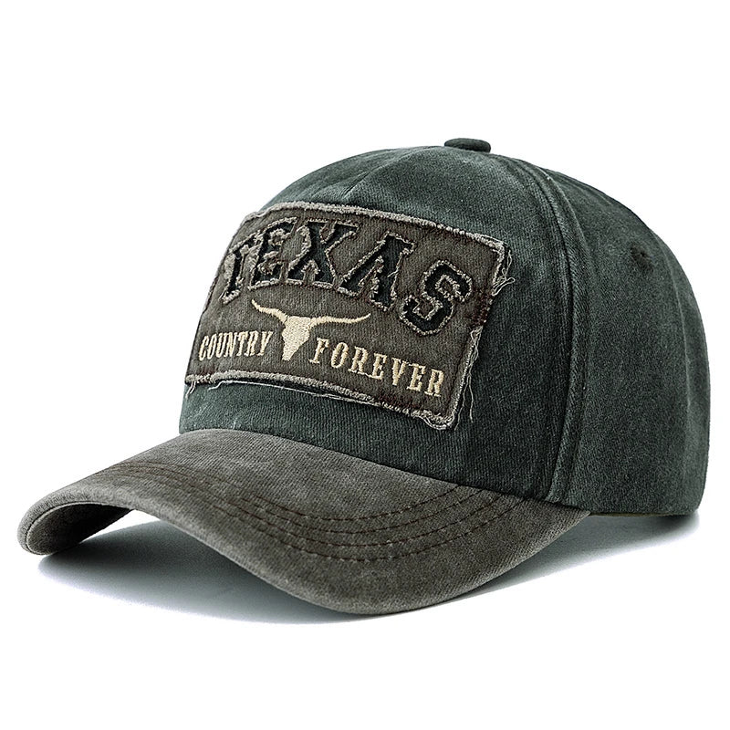 Baseball Cap TEXAS Letter Embroidery Outdoor Sports Dad Hat For Men And Women