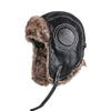 Hat Men Women's Pilot Aviator Bomber Trapper Hat Faux Fur Leather Snow Cap with Ear Flaps Pilot Winter Bomber Hat