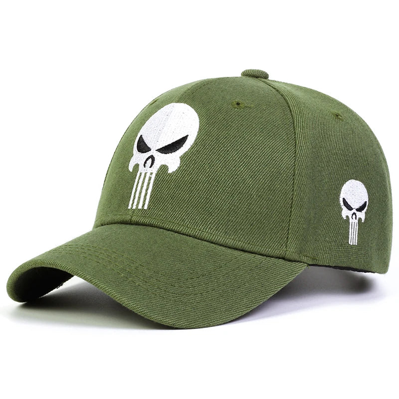 Skull Head Embroidery Baseball Caps Spring Autumn Outdoor Adjustable Casual Hats Sunscreen Hat