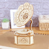 3D Wooden Gramophone Music Box Puzzles Construction Models Set Toys DIY Assembling Machnical Christmas Gift