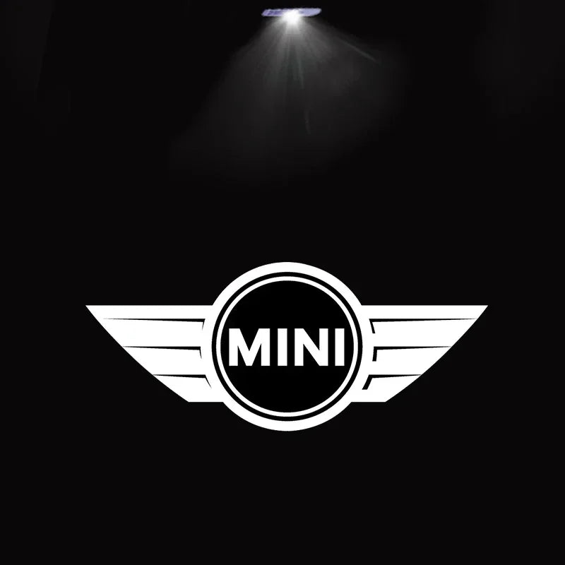 Car Door Welcome Lamps HD LED Laser Projectaor Lights 2PC For MINI Cooper One S JCW R56 R55 R53 F55 F56 R57 R60