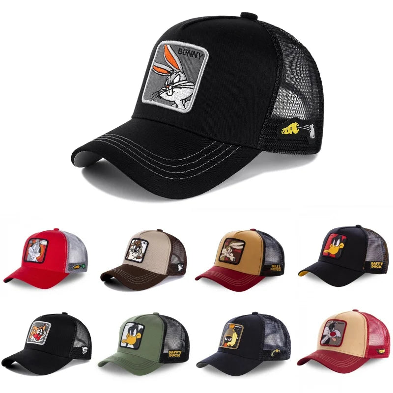 Anime Cartoon Snapback Cotton Baseball Cap Men Women Hip Hop Dad Mesh Hat Trucker