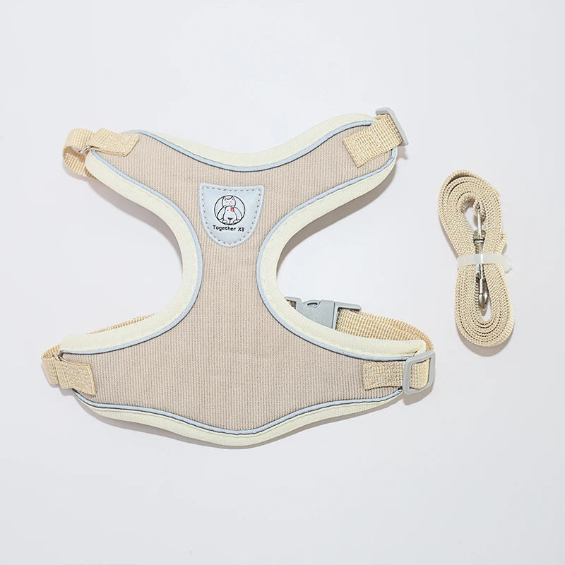 Bag Dog Harness Set Outdoor Decorate Small Medium Puppy Cat Leash Durable Polyester Anti Lost Walking Pet Accessories