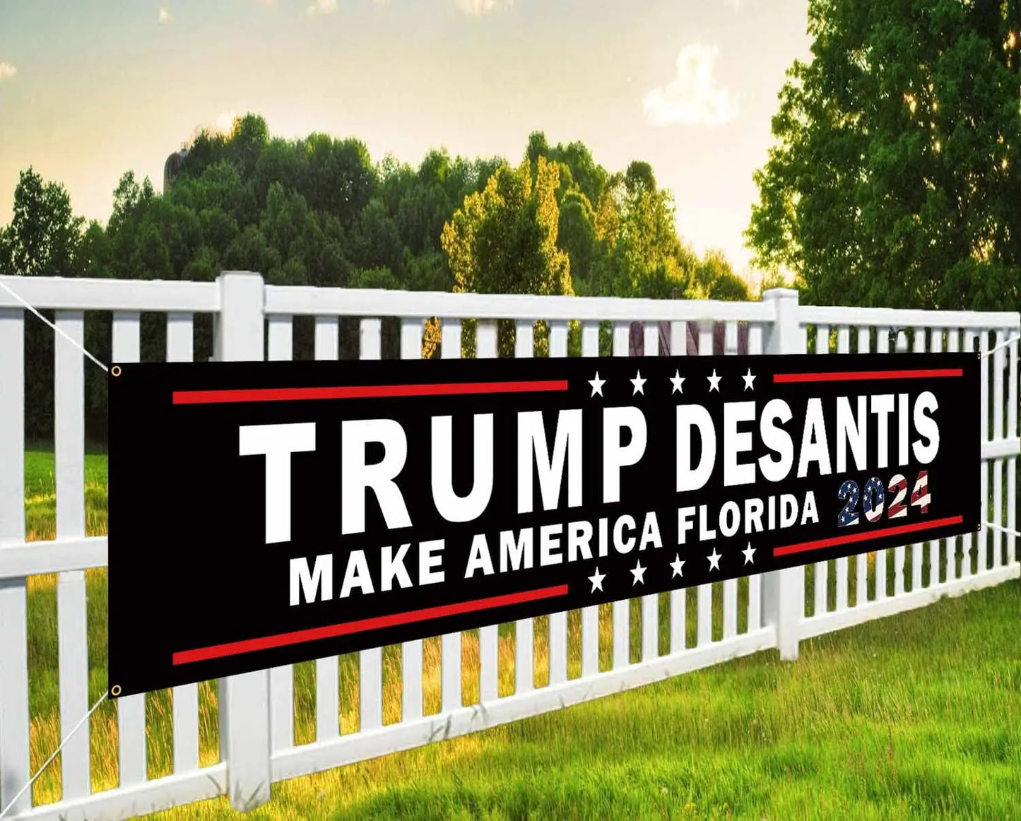 Trump Keep America Great Again 2024 Banners with 4 Grommets Polyester for Yard Advertising Outdoor and Indoor Hanging Decoration