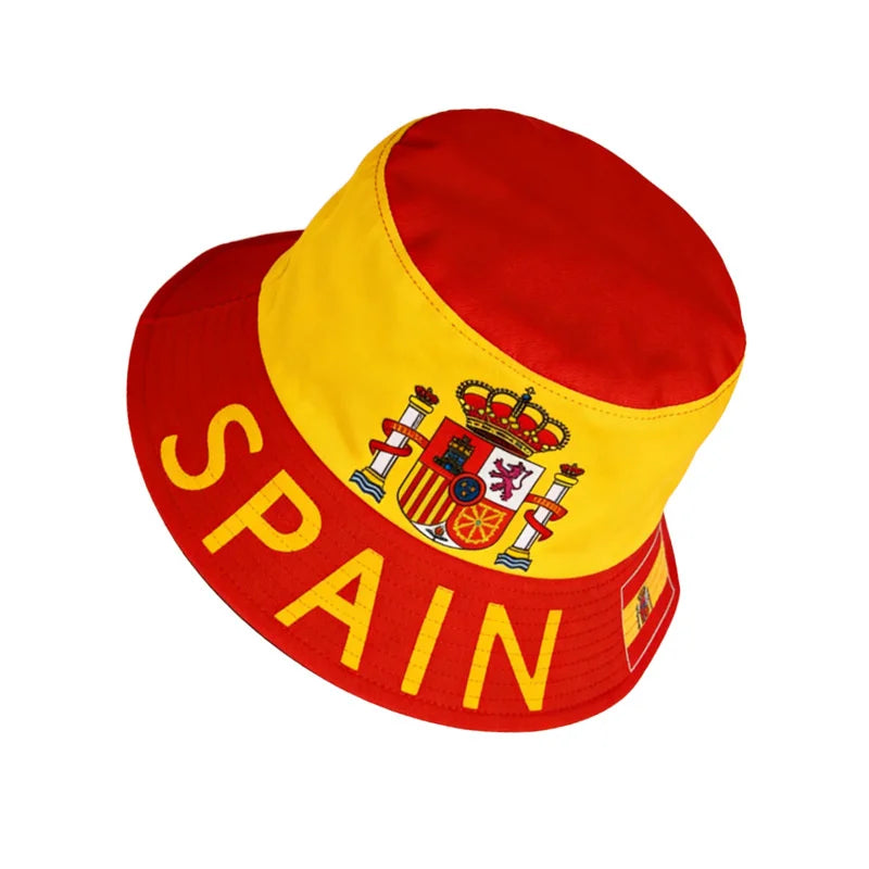 Countries National Flag Bucket Hat Men Women Football Fan Party Football Cup Reversible Sun Hat Soccer Fans
