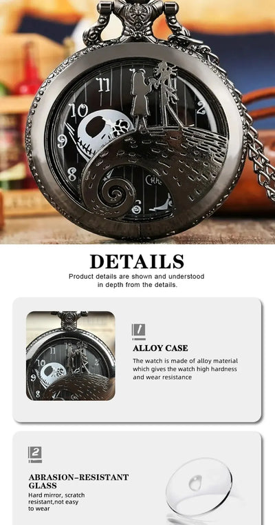 Quarzt Pocket Watch with Chain Necklace Vintage Quartz Pendant Watches Clock Chain Mens Women