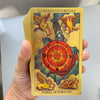 Golden Foil Tarot Deck Prophecy Cards for Beginners with 2-Languages Guidebook 12x7cm Toro Taro