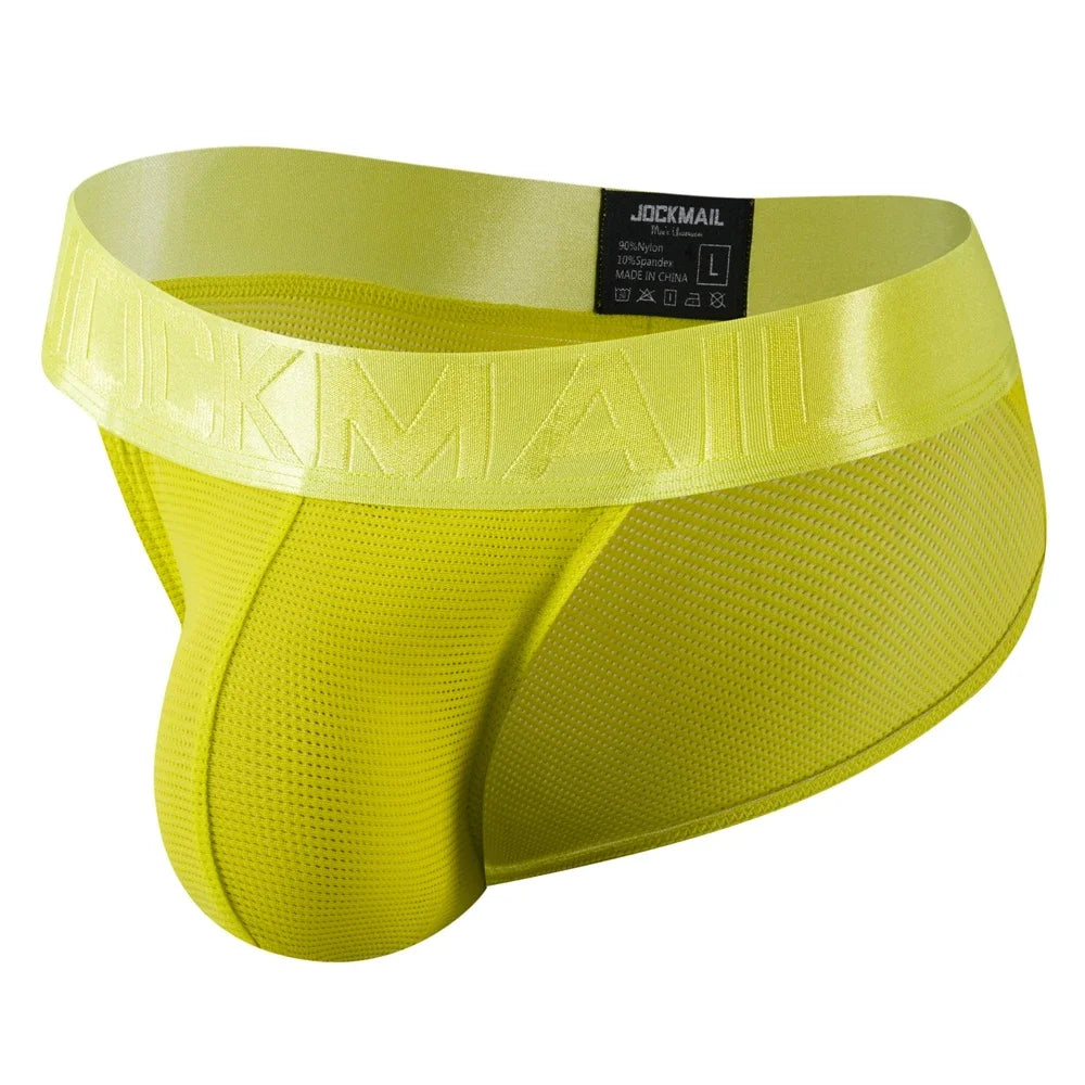 Sexy Man's Underwear Briefs Underpants Nylon Mesh Quick Dry Men's Briefs Bikini Slip Men's Tanga Briefs Nylon SPANDEX