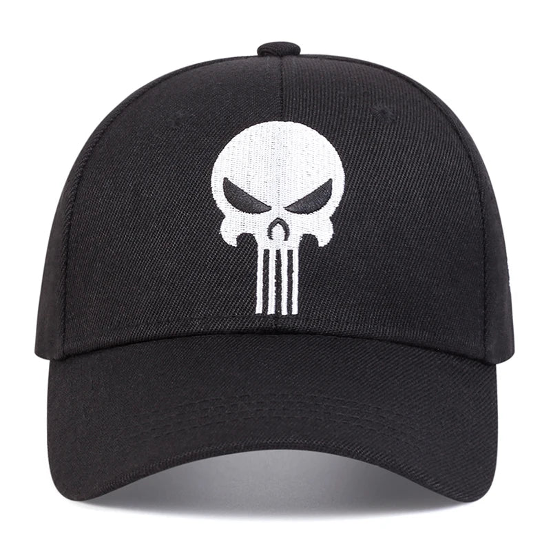 Skull Head Embroidery Baseball Caps Spring Autumn Outdoor Adjustable Casual Hats Sunscreen Hat