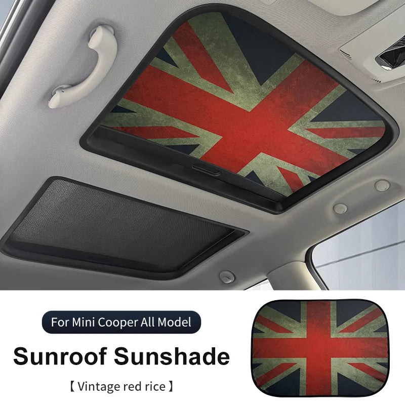 Car Sunroof Sunshade Cover For Mini Cooper F56 F60 F55 R56 R60 F65 F66 Sunscreen Protector UV Heat Isolate Foldable Accessories