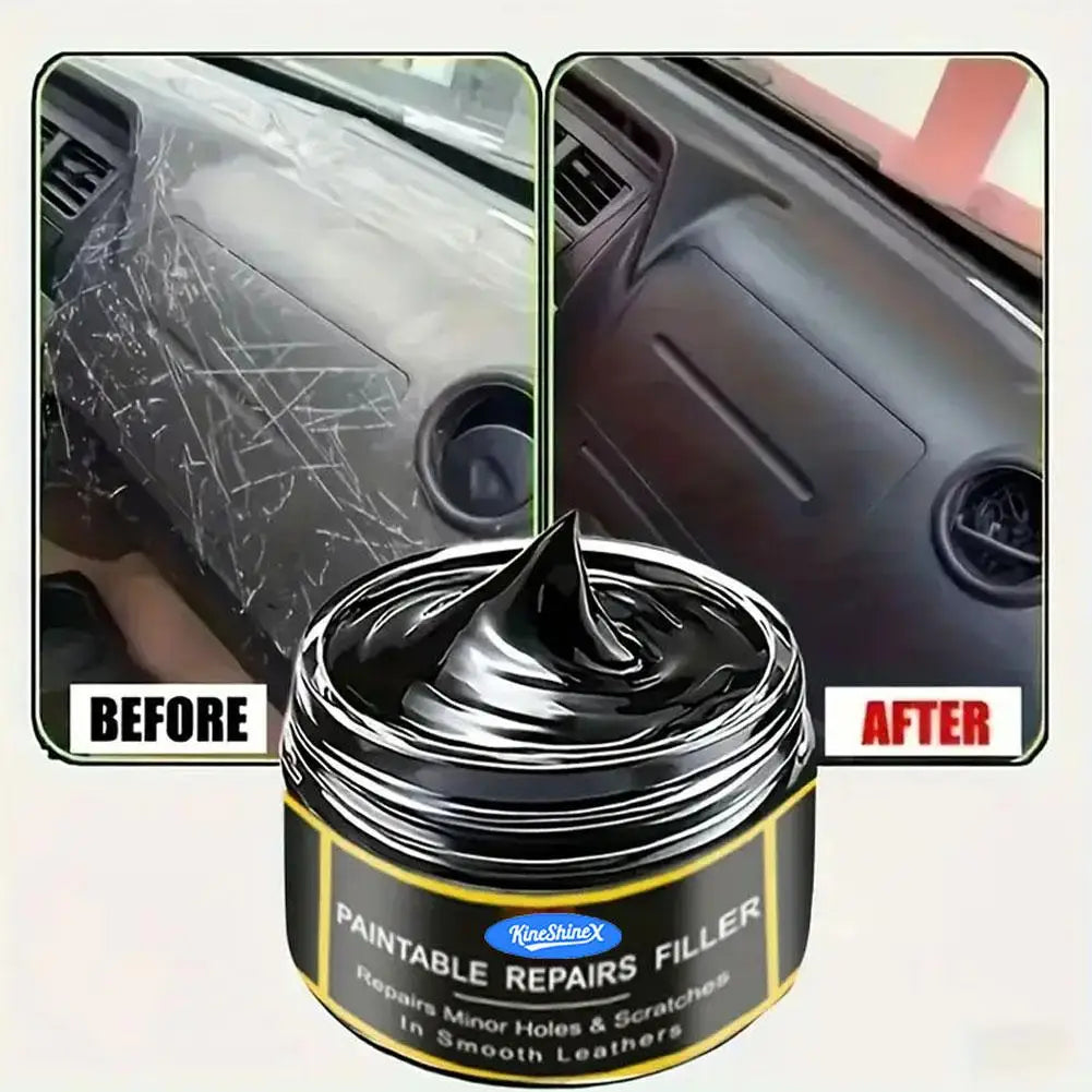 Car Interior Restorer Wax Glossy Surface Repair Agent for Scratched Plastic Leather Filling Paste Car Maintenance Essent